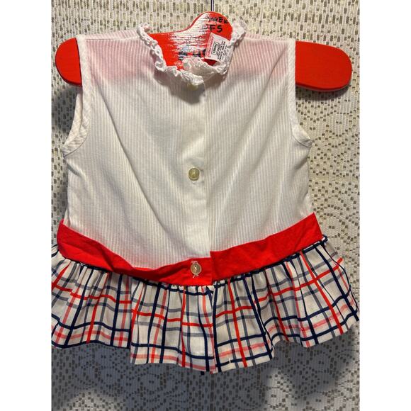 Vintage Sears 60’/70’s Infant Tennis blouse/Dress 18-24 months, Red,Wht & Blue - Picture 5 of 7